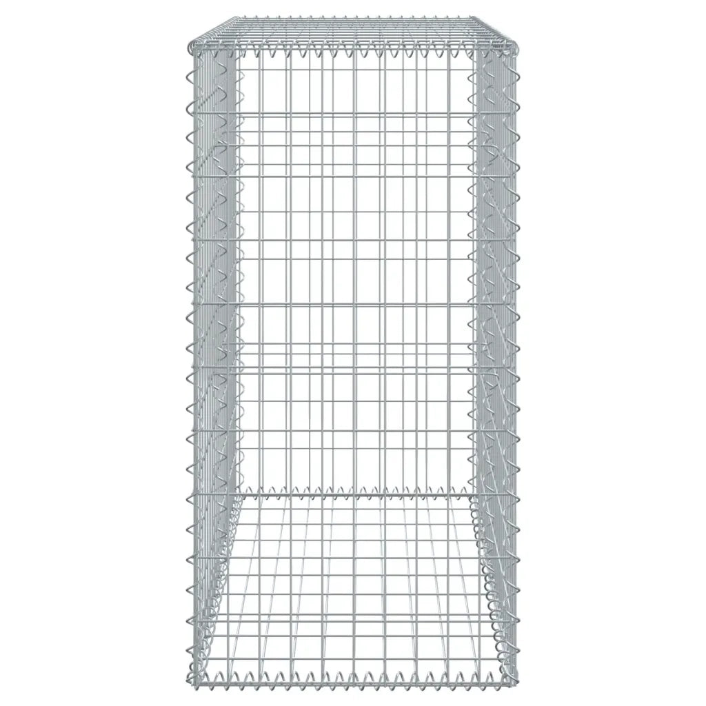 Cesto Gabbione con Copertura 100x50x100 cm in Ferro Zincato 3295142