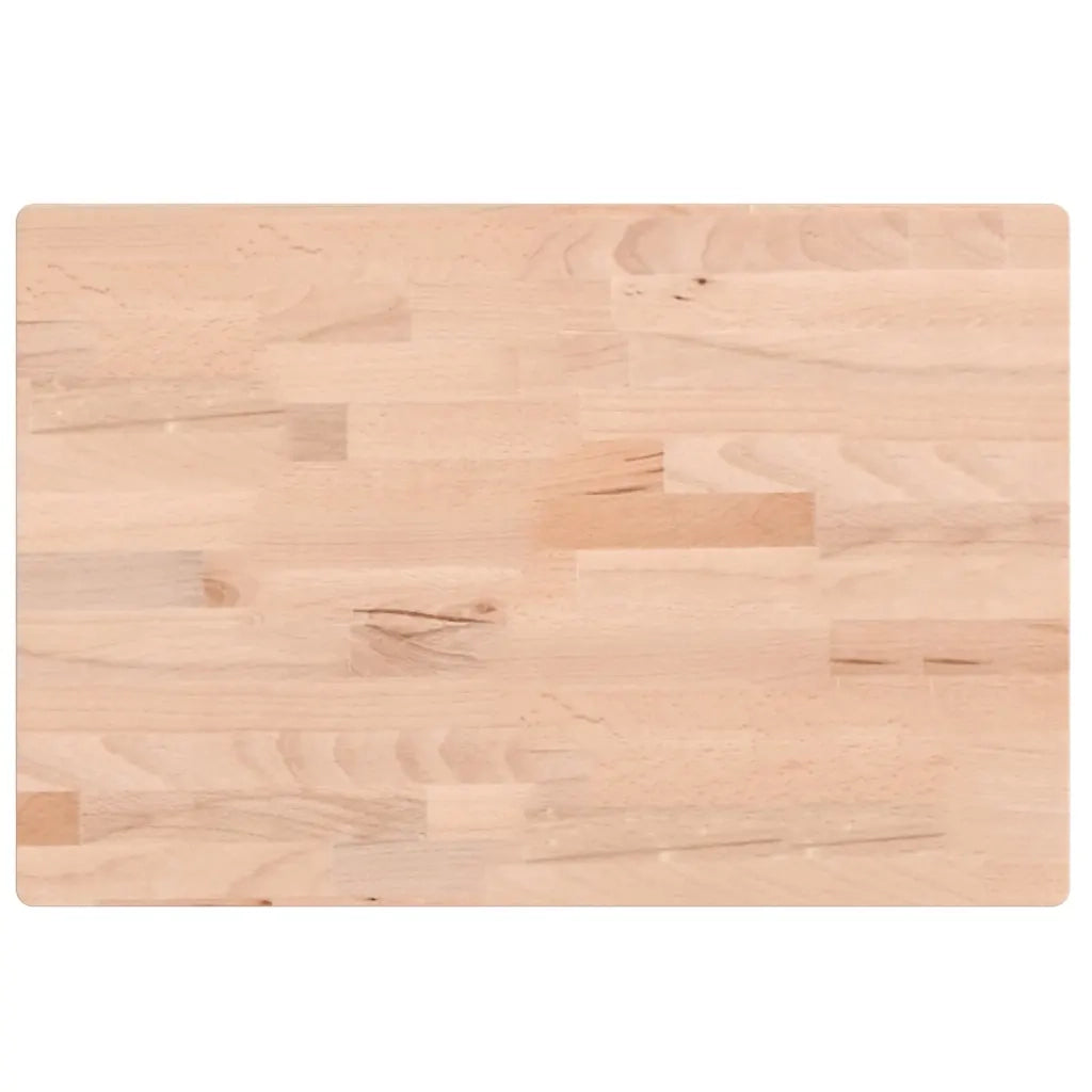 Piano Bagno 60x40x2,5 cm Legno Massello di Faggio 355990