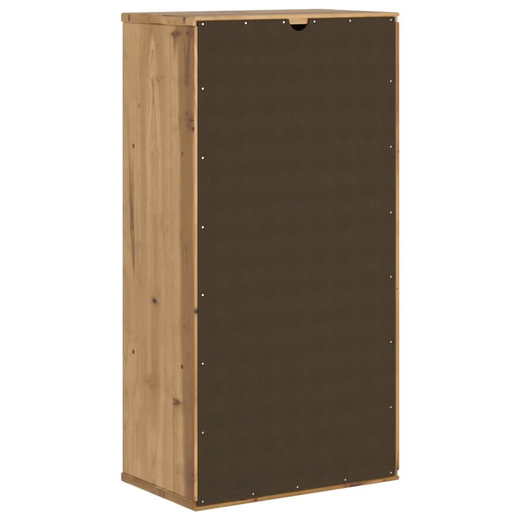 Armadietto Laterale ODDA 40x24x79 cm in Legno Massello di Pino