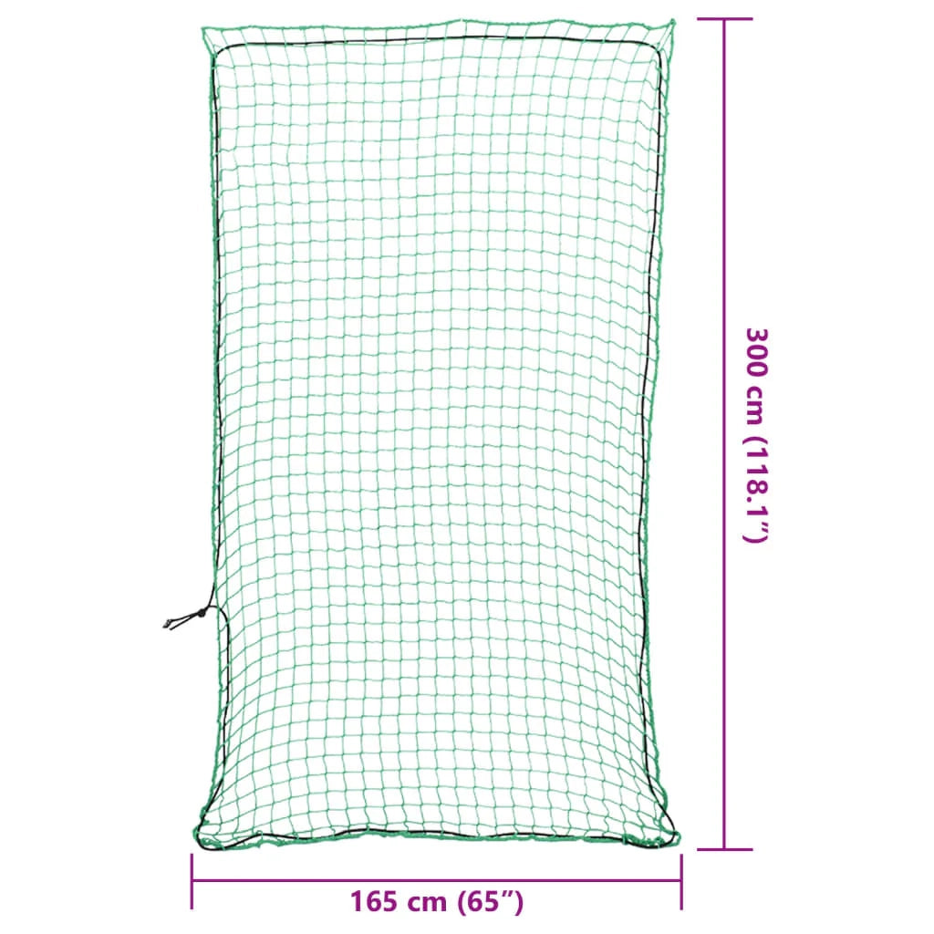 Rete per rimorchio telo di fissaggio del carico portapacchi con corda elastica 3 x 1,65 m PP verde 02_0042190