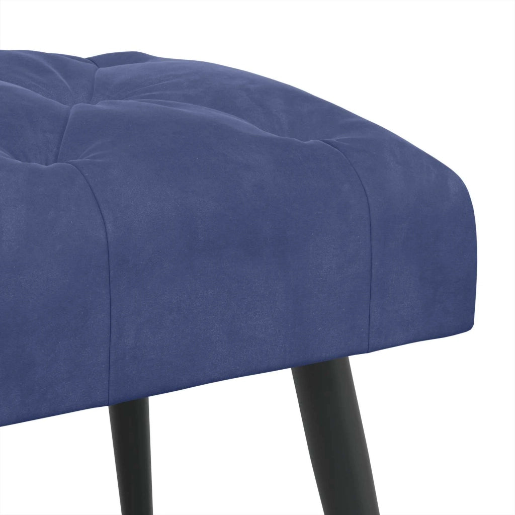 Panchina con bottoni imbottiti Blu Polizia 80 x 40 x 46 cm 42038569