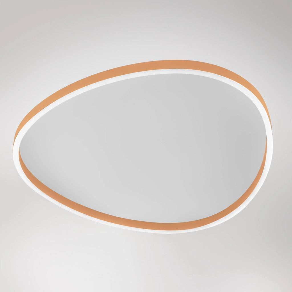 Ecaris P/G Plafoniera a Soffitto LED 72W Biemissione Dimmerabile CCT Switch 3000K/4000K in Alluminio Pesca - Gealuce