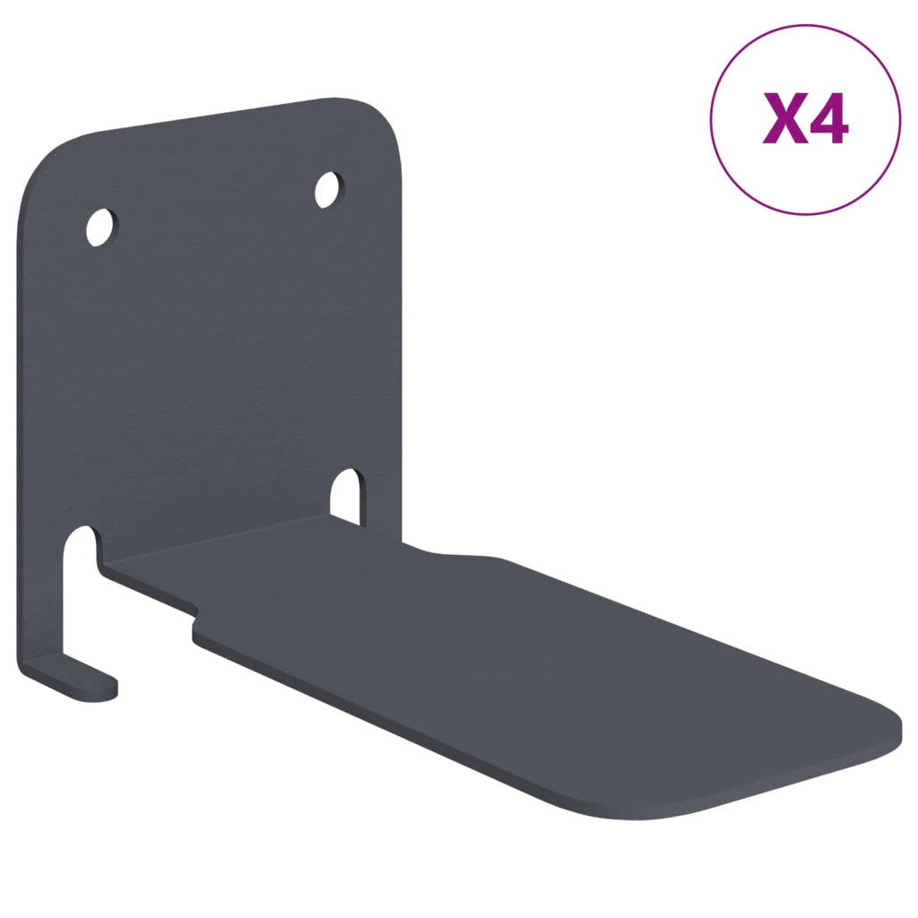 Mensola sospesa 4 pcs Antracite 6 x 10,8 x 6,6 cm 8004062