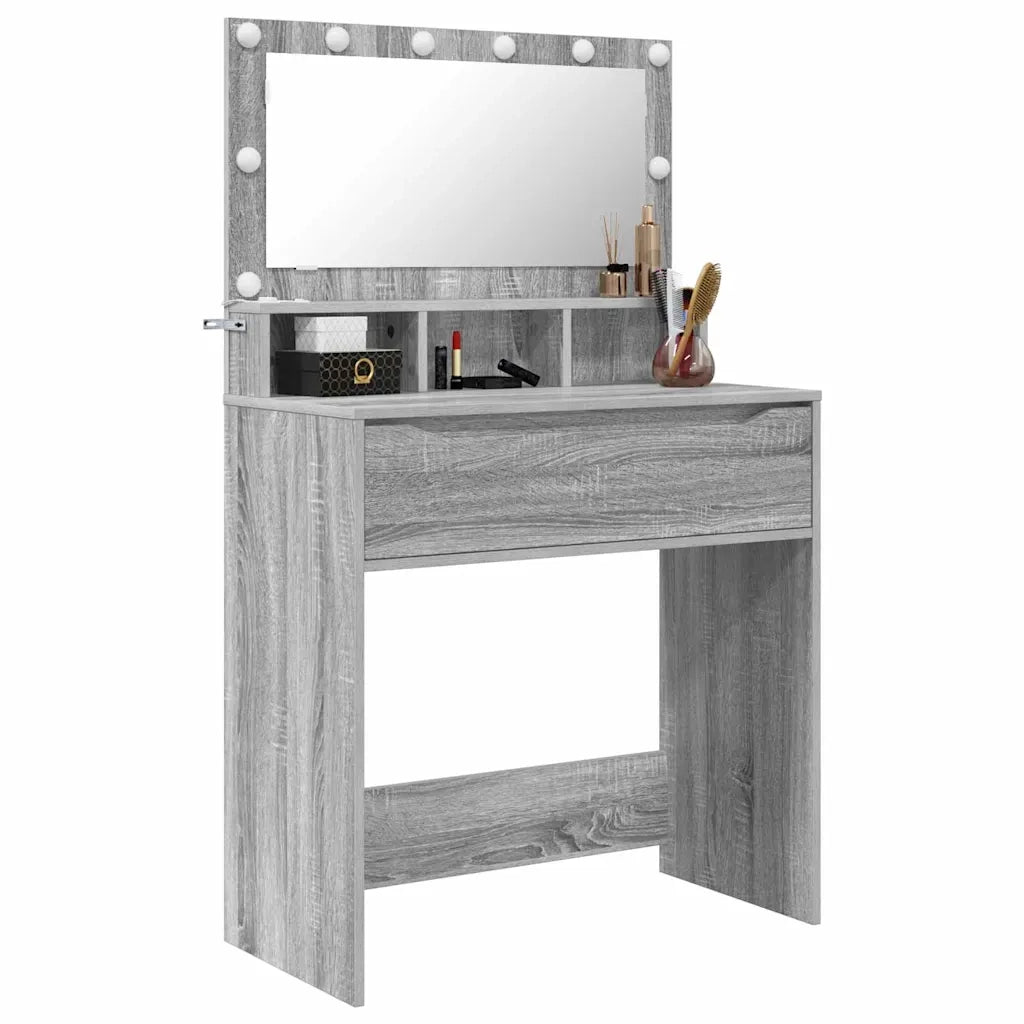 Tavoli da Trucco per Camera da Letto con cassetto Grigio Sonoma