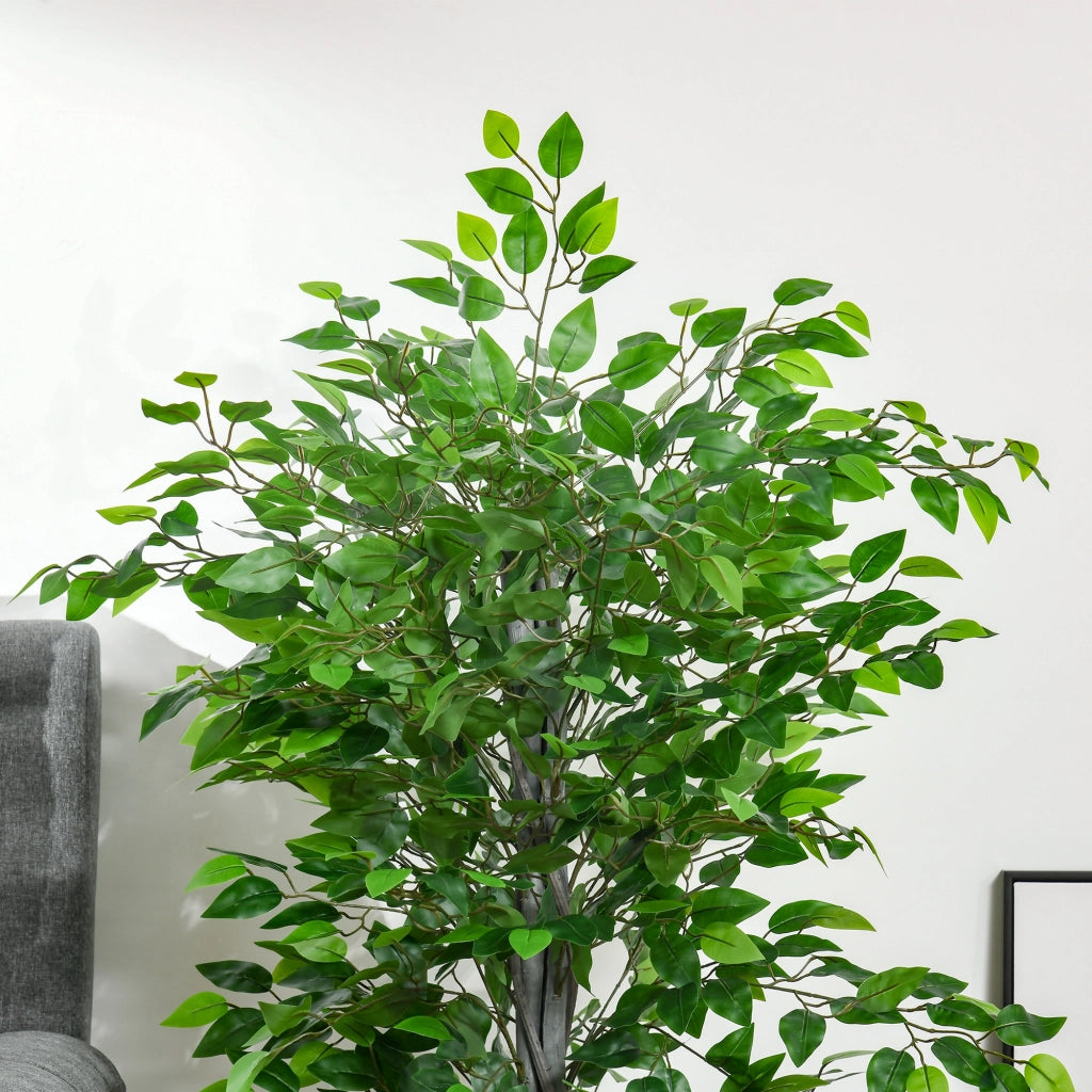 Pianta Artificiale Ficus ¨C zephmum ¨C Verde H.135 cm con Vaso
