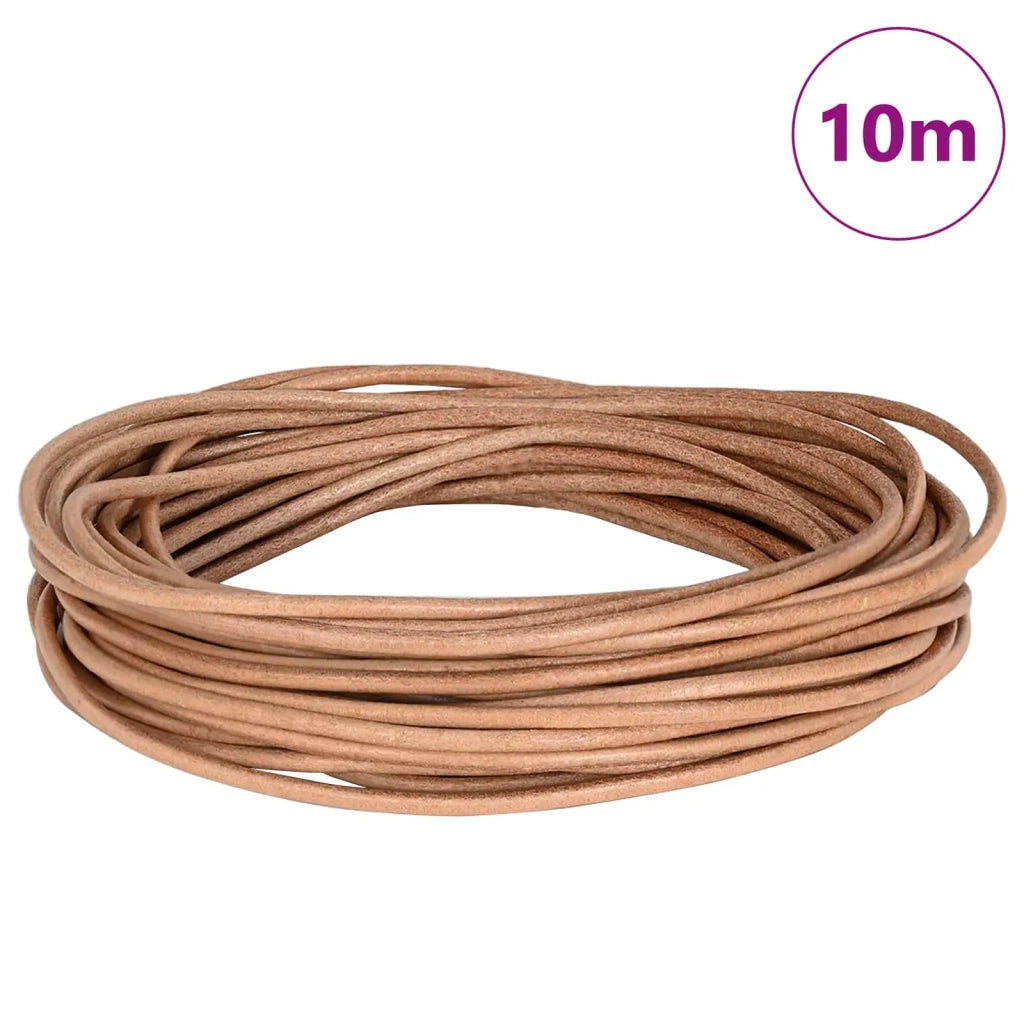 Cordino in Pelle Marrone Ø3 mm x 10 m Pelle 42022025