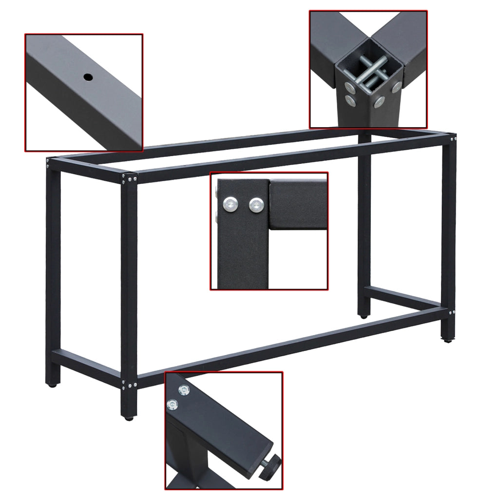 Telaio per banco da lavoro in acciaio, gambe per banco da lavoro; telaio per tavolo 50 x 125 x 80 cm
