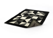 Tappeto Passatoia Cucina Salotto Antimacchia Retro Antiscivolo Origami - 140x200 - Nero