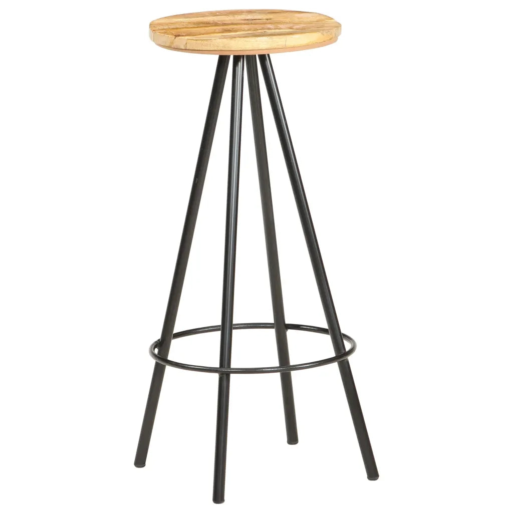 Sgabelli da Bar 4 pz in Legno Grezzo di Mango cod mxl 59549
