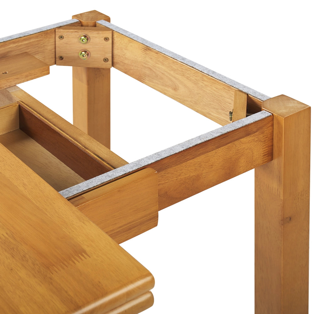 Tavolo da pranzo allungabile in legno chiaro 90/120 x 60 cm con cassetto