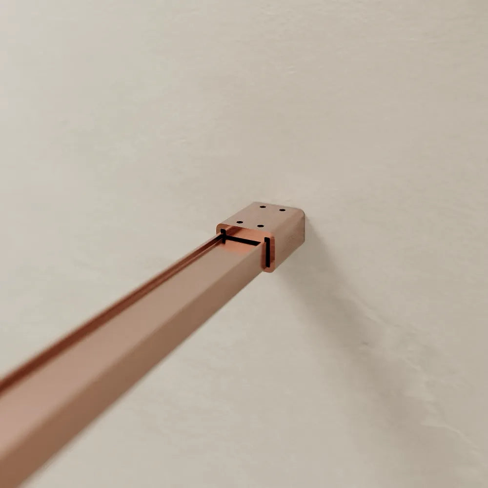 Doccia walk-in 80 cm vetro 8mm anticalcare h200 profilo rame spazzolato | Keros