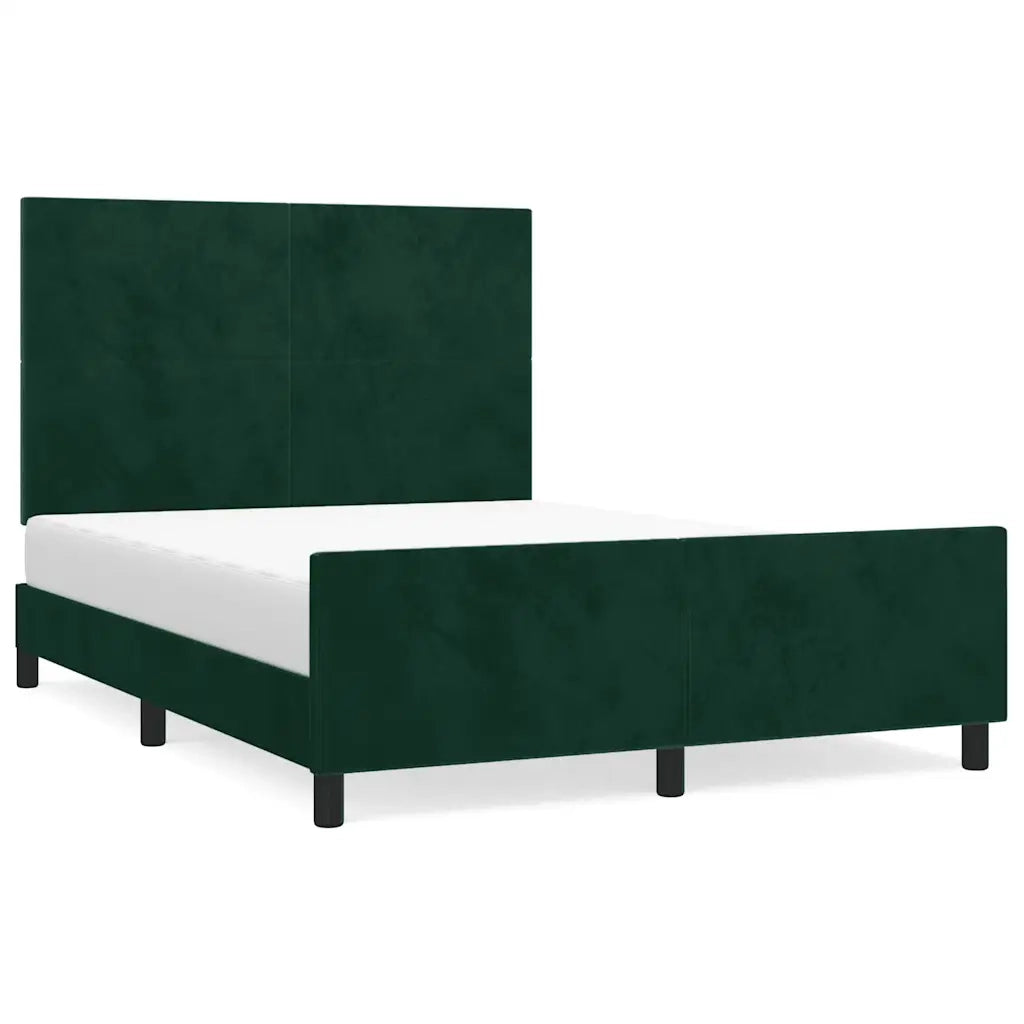 Giroletto con Testiera Verde Scuro 140x200 cm in Velluto cod mxl 57814
