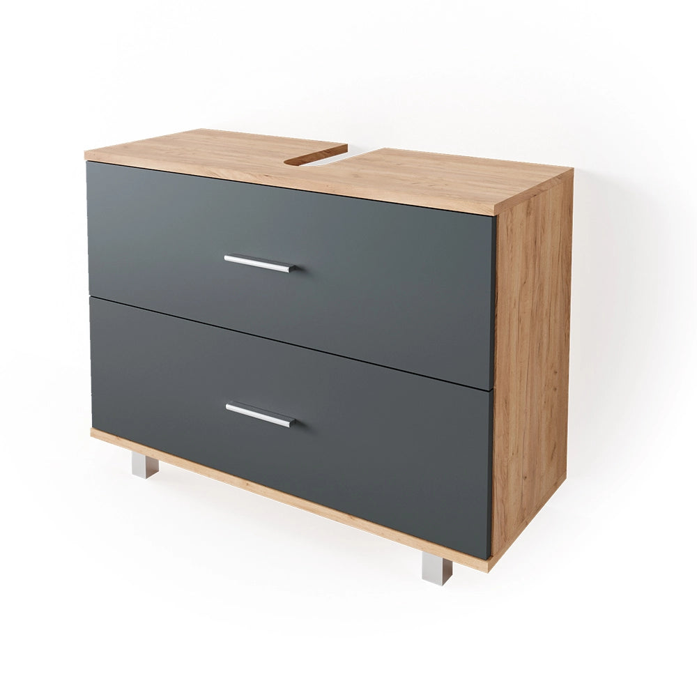 Vicco Mobile sottolavabo per bagno Antracite/quercia dorata 80 x 60.8 cm