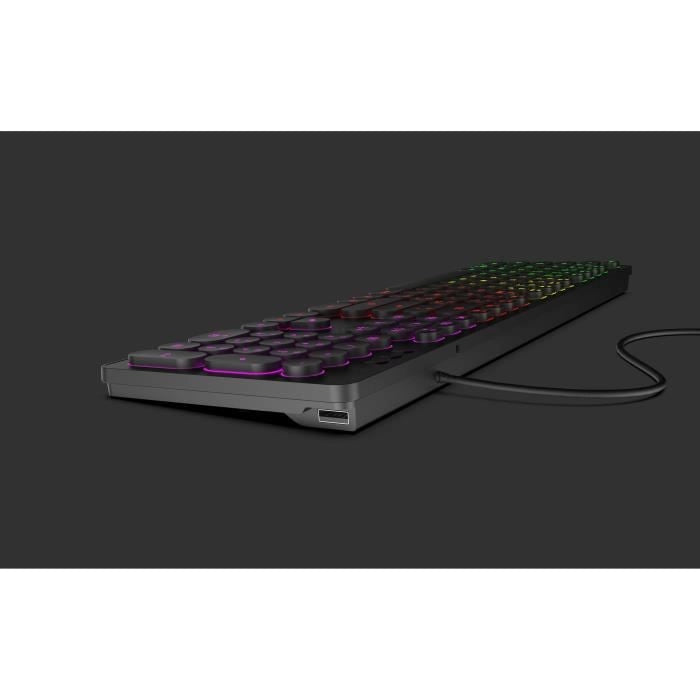 Tastiera cablata RGB - MOBILITY LAB - ML306858 - AZERTY - Tasti rotondi - Nera