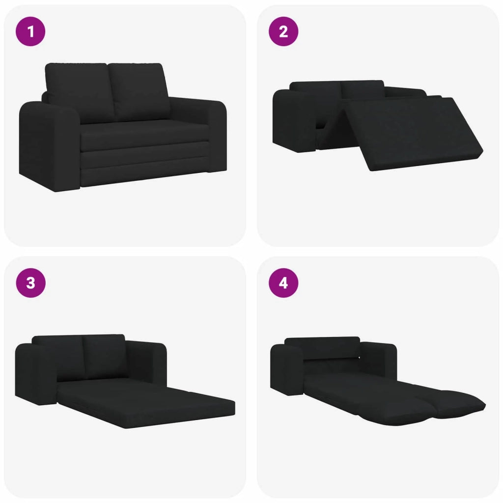 Divano letto 60cm Nero Tessuto 4106675