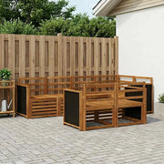 Set divano sezionale 6 pcs Naturale Legno di Acacia Massello