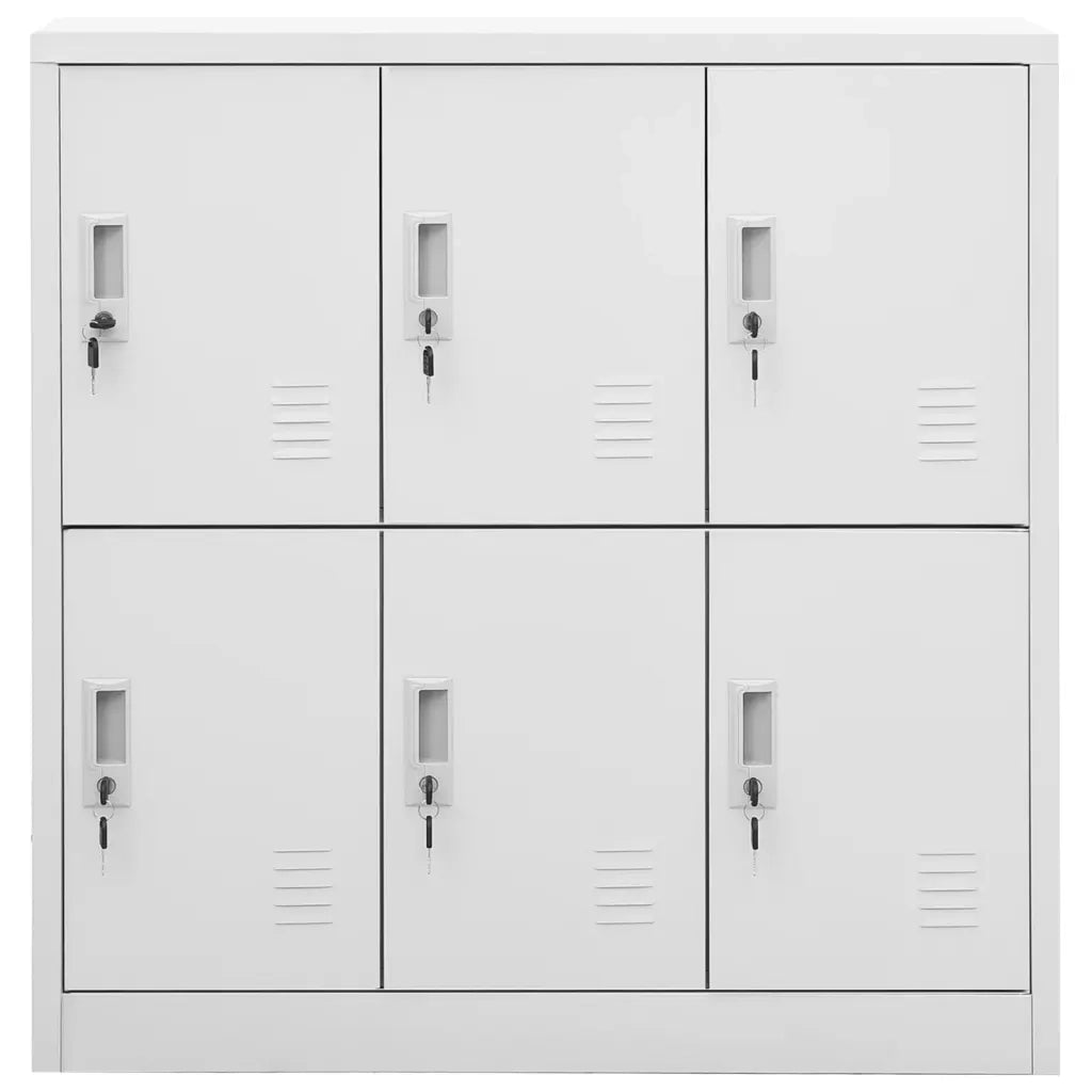 Armadietti con Chiave 2 pz Grigio Chiaro 90x45x92,5 cm Acciaio 3095231