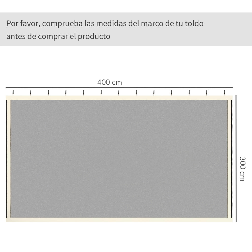 Pannelli Laterali con Zanzariera per Gazebo ¨C zephmum ¨C Nero 3x2 cm