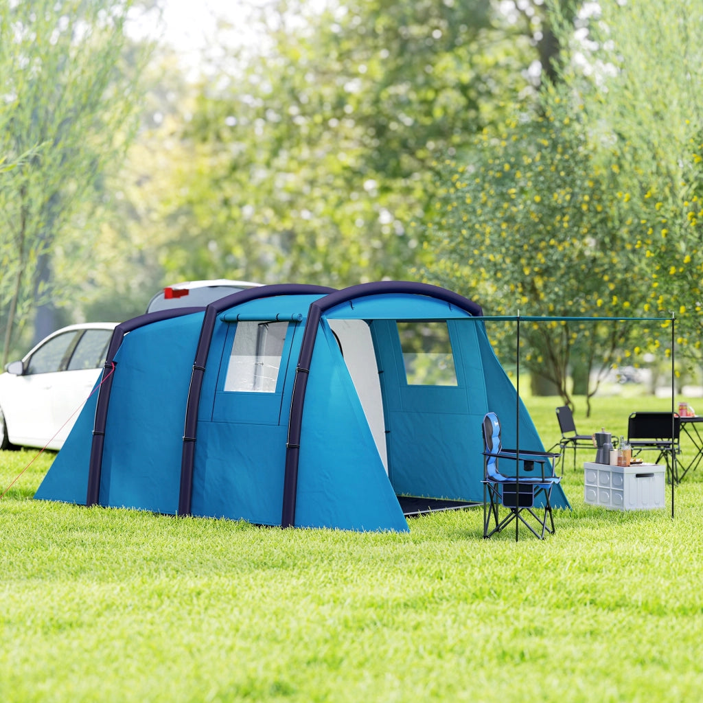 Tenda da Campeggio Inflabile ¨C zephmum ¨C Blu, per 3-6 Persone, con Vestibolo