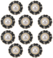 Accessori per cucito - 10 pezzi - Harnes in plastica - Nero - Forma di fiore - Accessori per cucito - Riparazioni di abbigliamento - Leggero e robusto - Accessori per cucito
