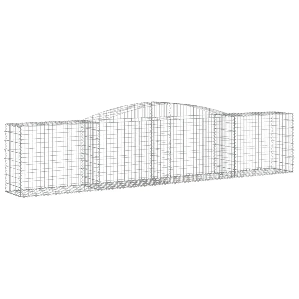 Cesti Gabbioni ad Arco 4 pz 400x50x80/100 cm Ferro Zincato 3146985