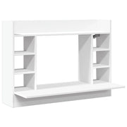 Scrivania tavolo postazione di lavoro scrivania per computer scrivania da studio a parete 105 x 48 x 75 cm legno ingegnerizzato bianco 02_0023875
