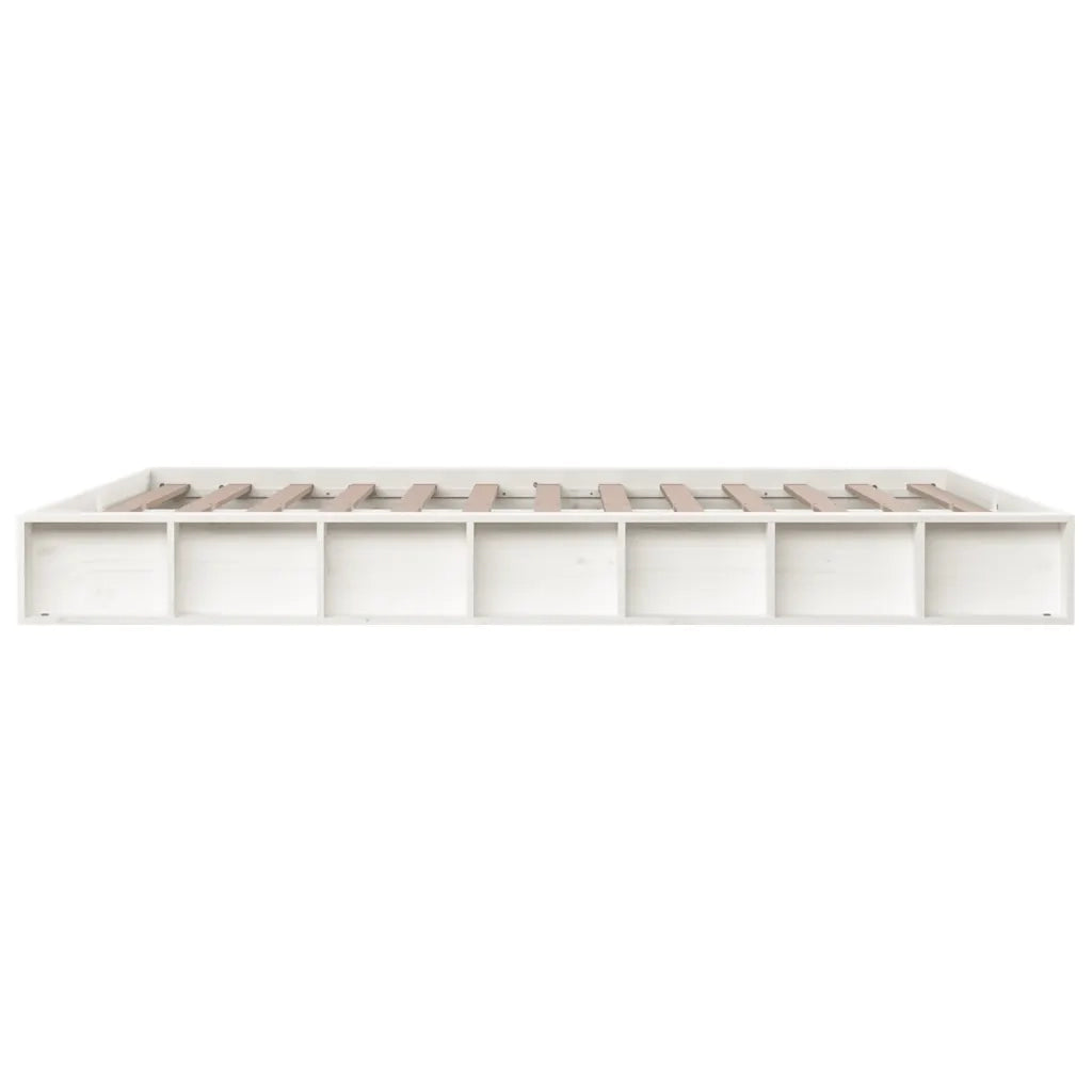 Giroletto-Struttura Letto Bianco 160x200 cm in Legno Massello 667294