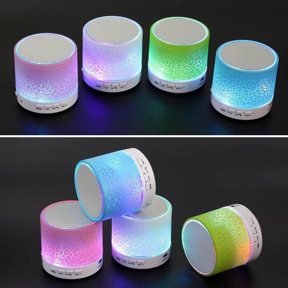 Trade Shop - Mini Altoparlante Bluetooth Con Luce Led Usb Bomboniere Regalo Per Adulti Bambini -