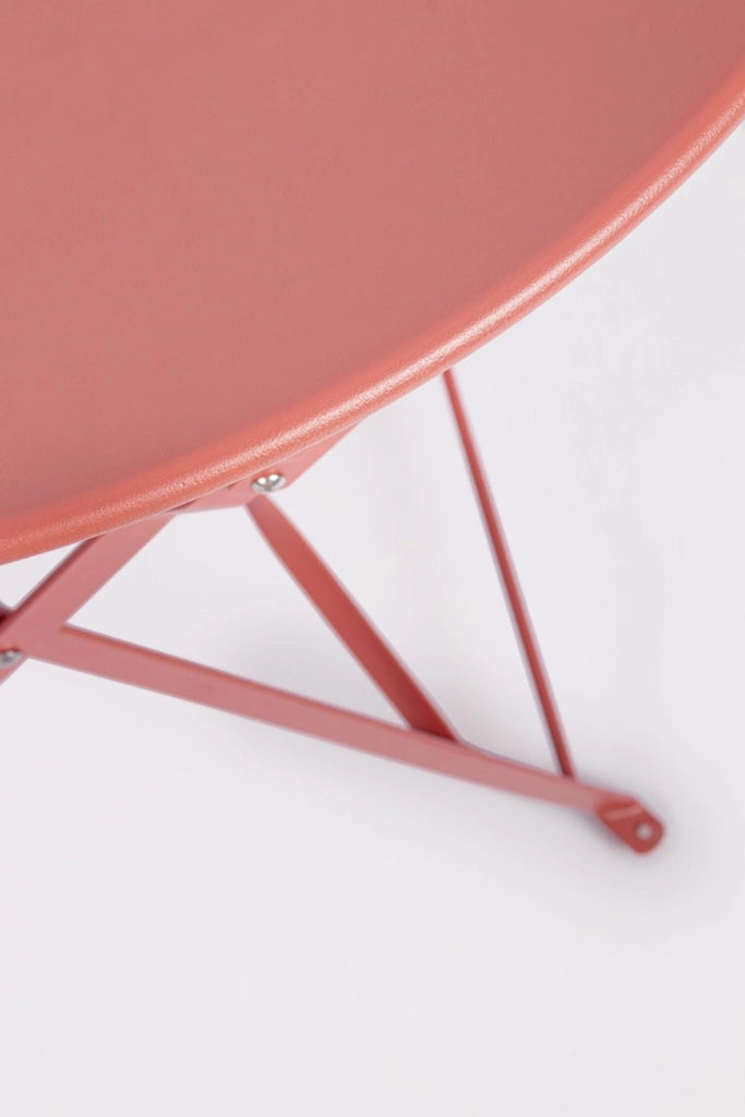 Set 3 Pezzi Bistrot da Giardino con Tavolo e 2 Sedie in Acciaio Verniciato Austin Terracotta