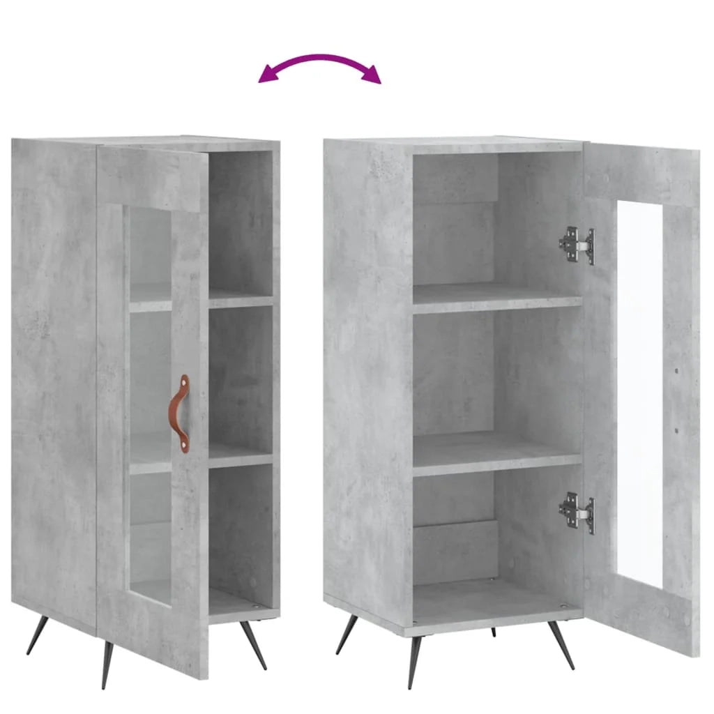 Buffet credenza cassettiera armadio mobile contenitore organizer per cucina soggiorno salotto 34,5 x 34 x 90 cm legno ingegnerizzato grigio 02_0031876