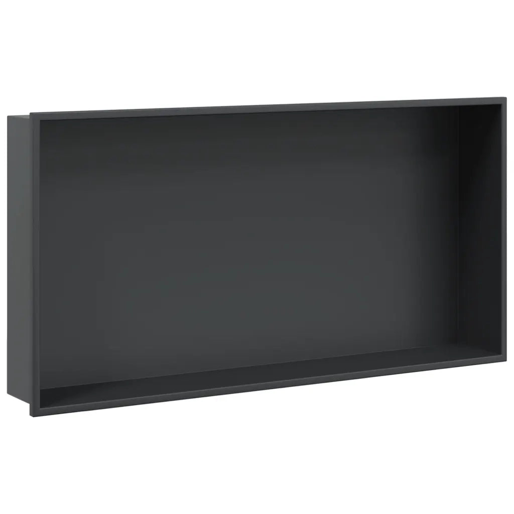 Nicchia per Doccia Nero Opaco 62x32x9cm in Acciaio Inox CFW1251491