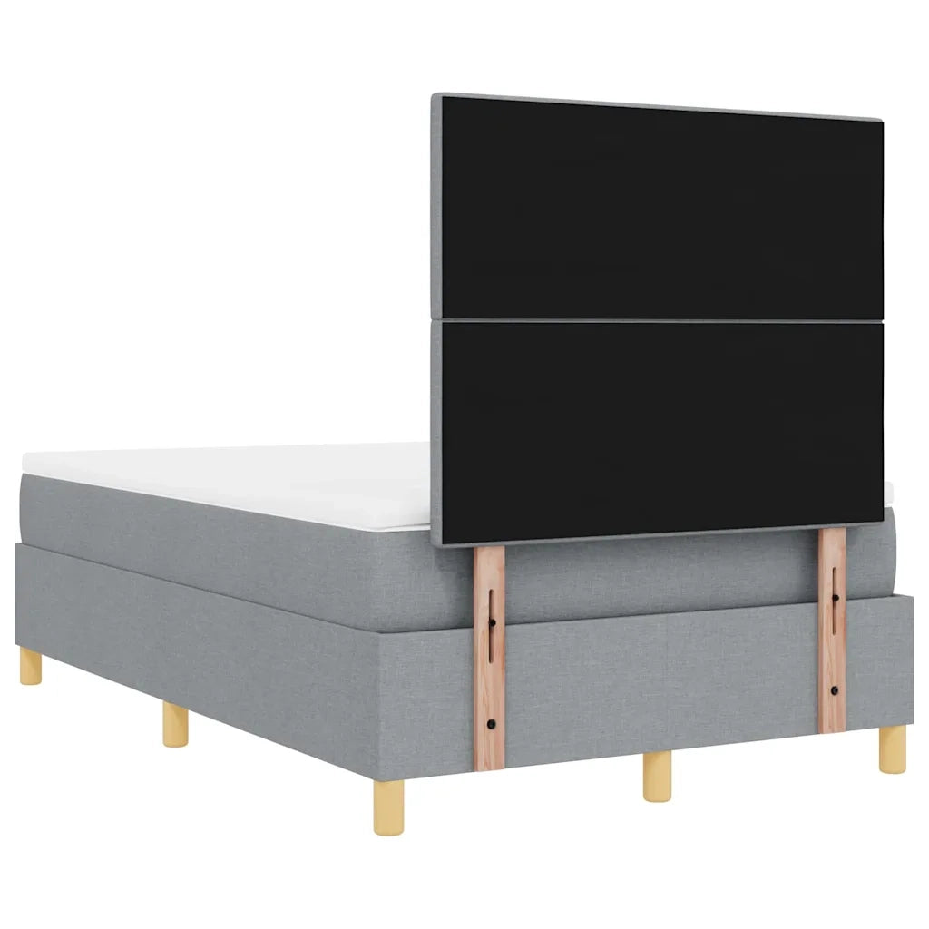 Letto a Sorgente LED Grigio chiaro 120 x 200 cm Tessuto 3343089