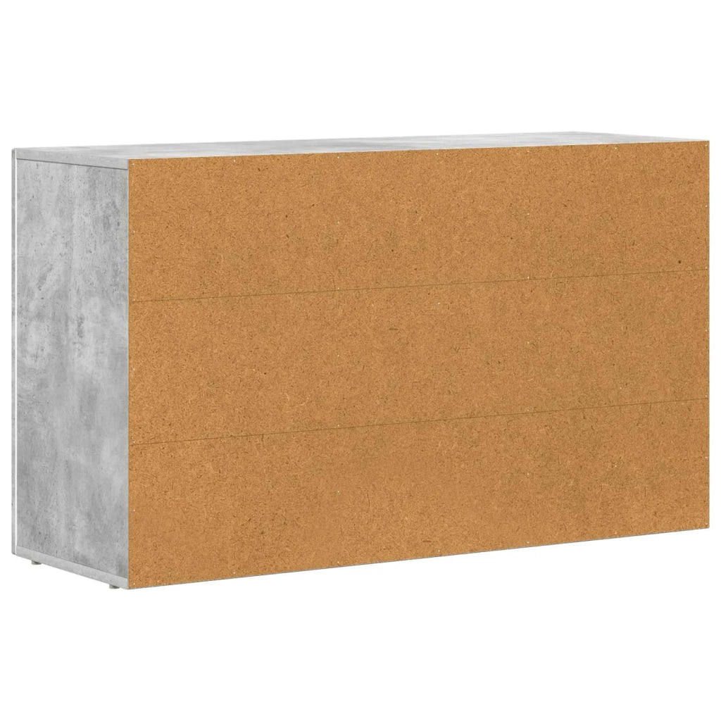 Credenza-Buffet-Armadio da cucina Grigio cemento 100 x 35 x 59 cm Legno multistrato