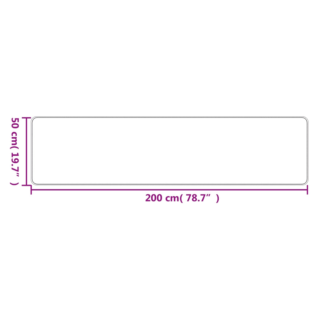 Tappeto del soggiorno | Tappeto Corsia Aspetto Sisal Antracite 50x200 cm