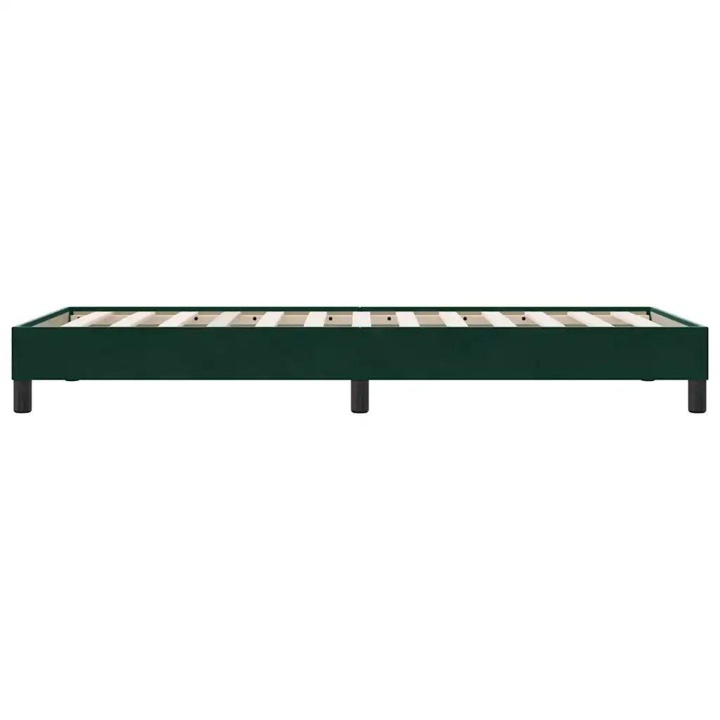 Giroletto a Molle senza Materasso Verde Scuro 80x210 cm Velluto 3315804