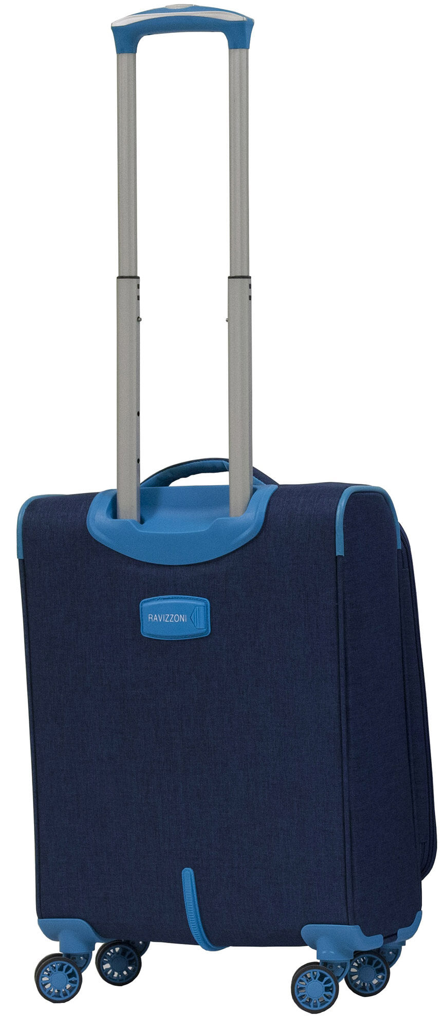 Set 3 Valigie Trolley Morbide in Poliestere 4 Ruote TSA Ravizzoni Nettuno Blu
