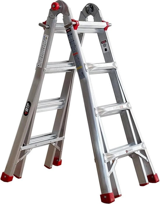 Ladder Telescopica Multifunzionale | Estendibile fino a 40m | Certificato di Sicurezza EN131 | Ideale per Professionisti