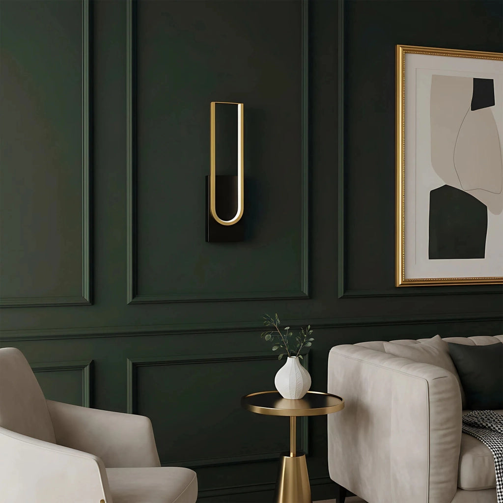 Lampada Da Parete Led App1782-w Brush Gold/black