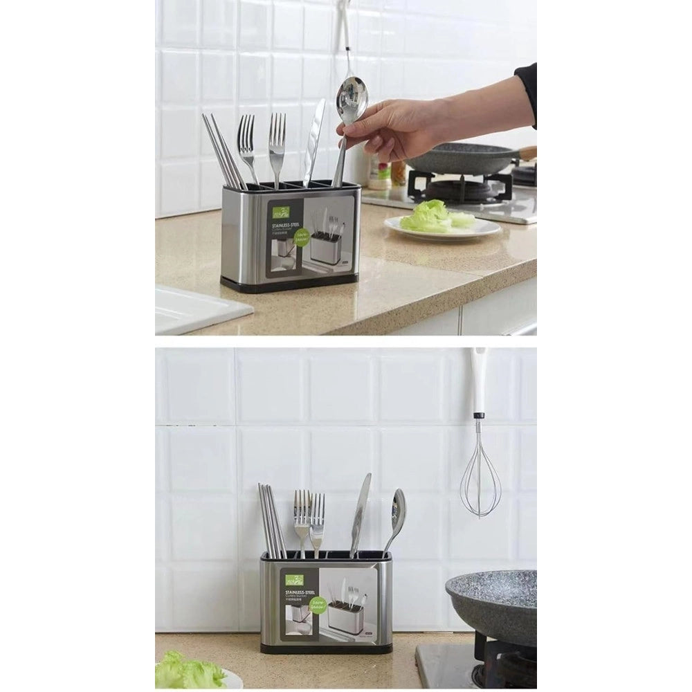Trade Shop - Scolaposate In Acciaio Per Organizzare Utensili Da Cucina Portaposate Design Moderno -