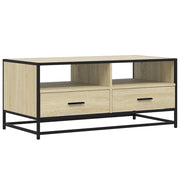Tavolino da salotto | Tavolino da caff¨¨ | Tavolino da Soggiorno Rovere Sonoma 100x50x45 cm Legno Multistrato e Metallo