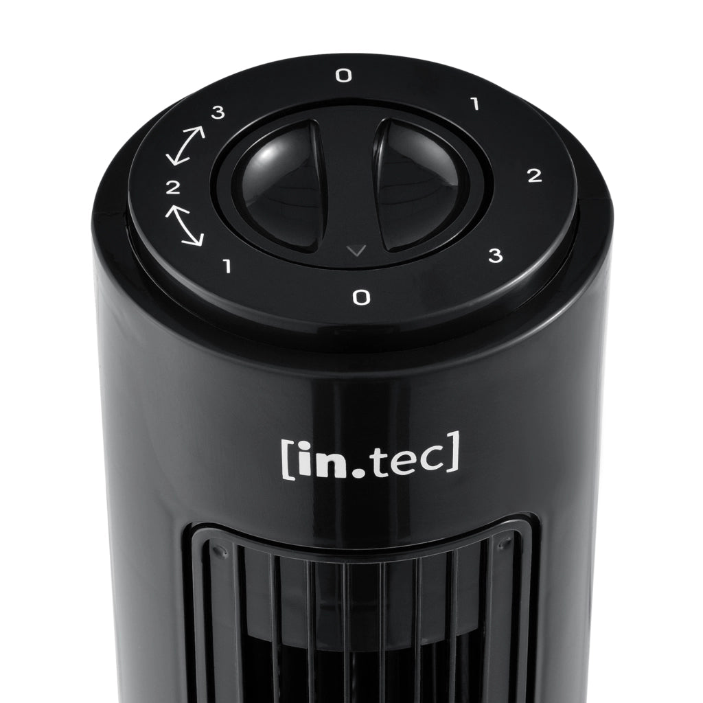 Ventilatore a Torre 73 cm Silenzioso con 3 Velocitá Modalitá Oscillante Motore da 50W - Nero