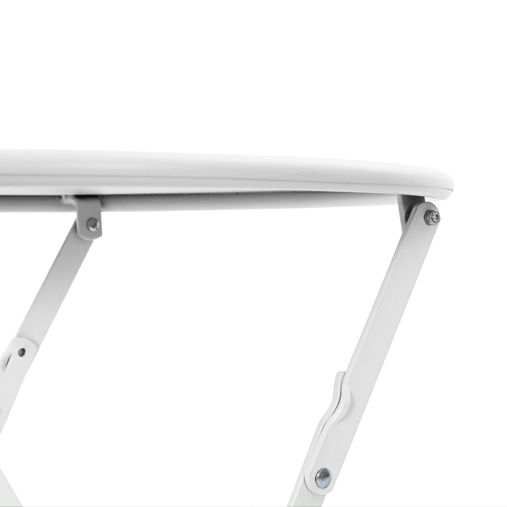 Tavolo da Bistrot Pieghevole Bianco Ã˜50x71 cm in Acciaio Verniciato