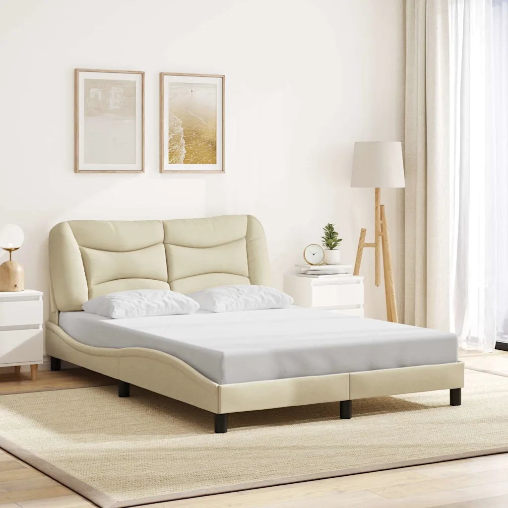 Giroletto senza Materasso-Struttura Letto Hvar Crema 120x200 cm Tessuto