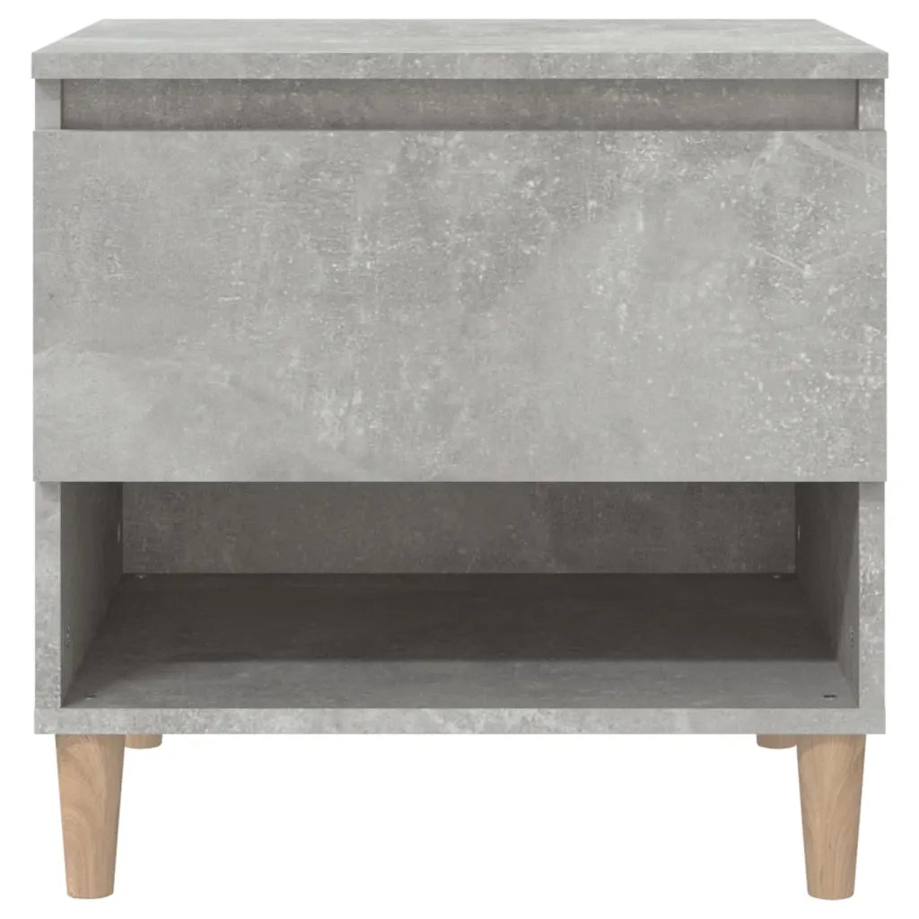 Comodini 2 pz-Set di 2 Tavolino da notte Grigio Cemento 50x46x50 cm in Legno Multistrato
