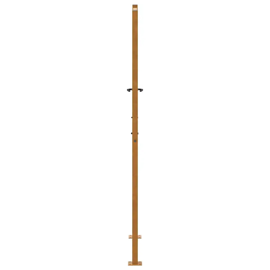Cancello da giardino 100x175 cm in acciaio corten design ondulato 4100977