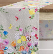 Tavolo da pranzo decorativo - festivo 100% cotone - morbido - respirante 50 cm x 150 cm tavolo da pranzo decorativo - festivo per eventi da buffet, matrimoni e feste estive - nebbia - primavera/estate