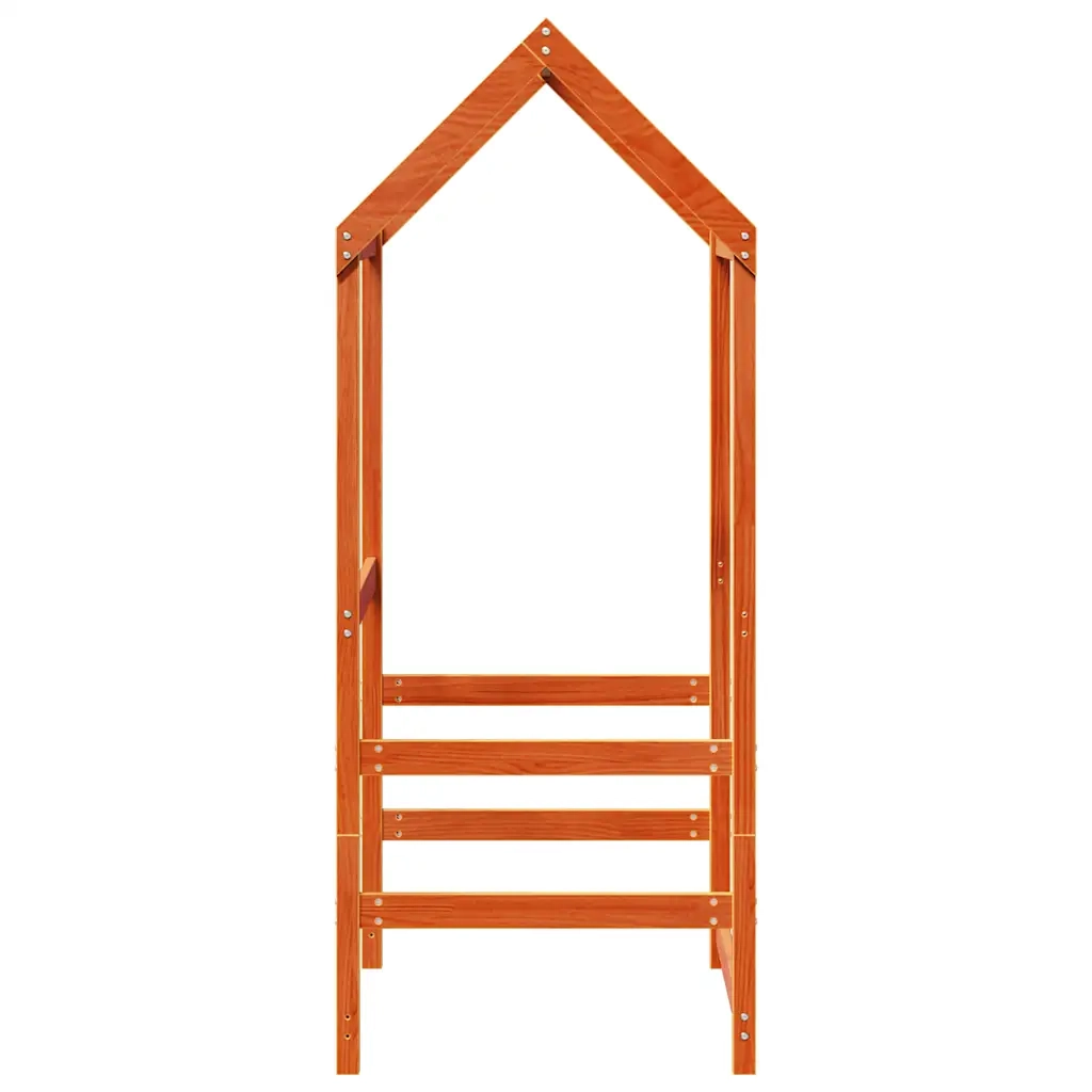 Tetto Letto Bambini Marrone Cera 118x70x176,5 cm Massello Pino 846987