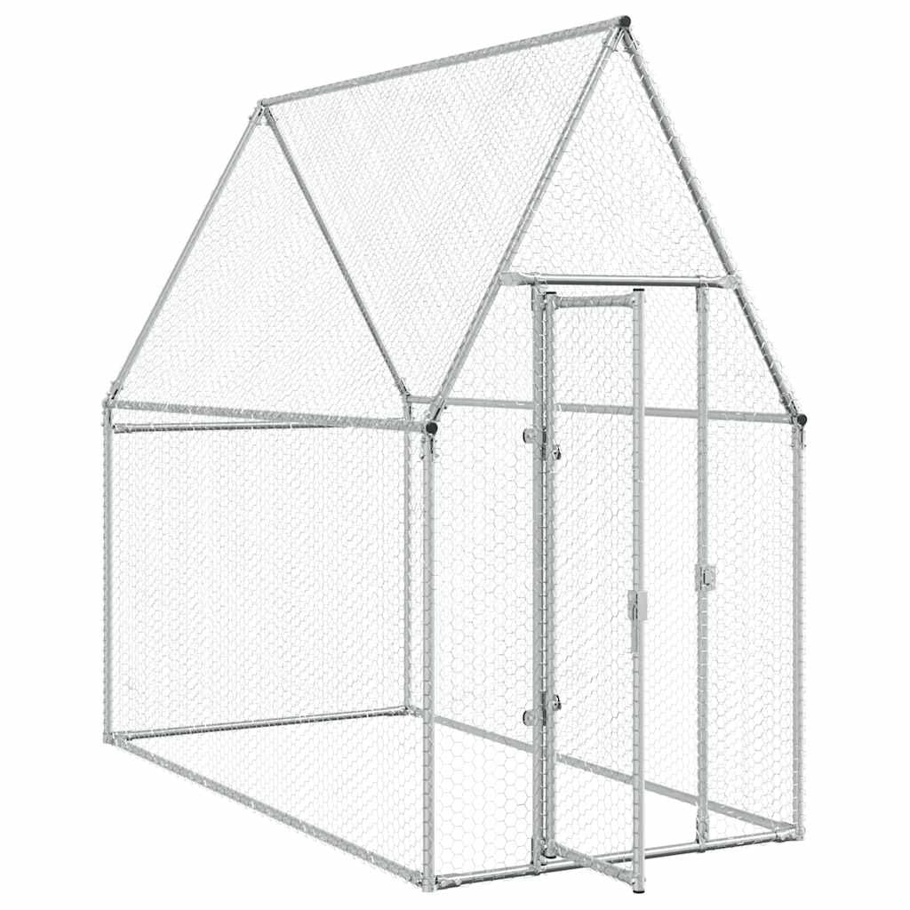 Pollaio Silver 200 x 100 x 190 cm acciaio zincato Silver 02_0041666