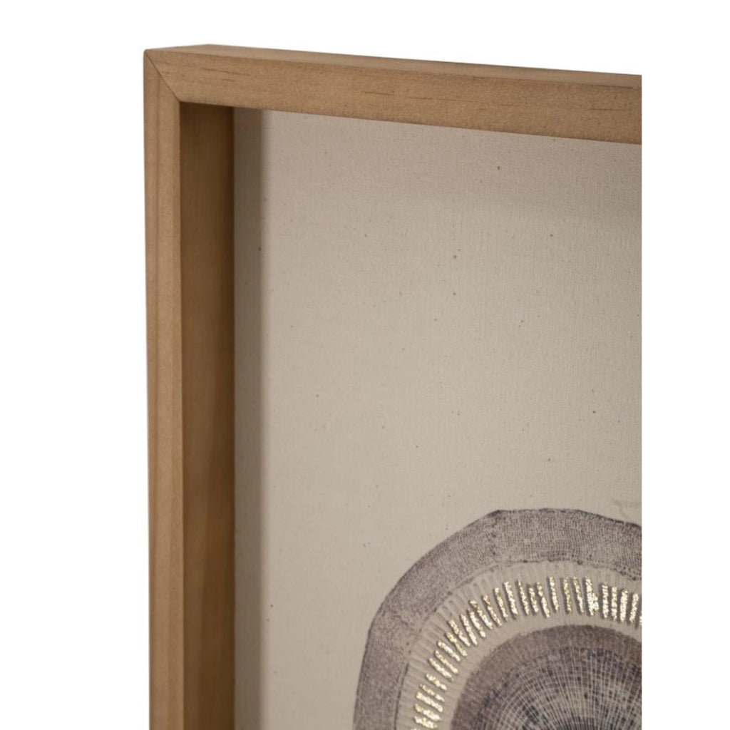 Stampa su Tela Cerchi 31, Marrone, Legno, 45x3,2x60 cm