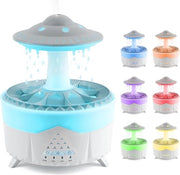 Luminaria a umidità con telecomando e illuminazione LED a 7 colori – Mini ventilatore silenzioso per casa e ufficio
